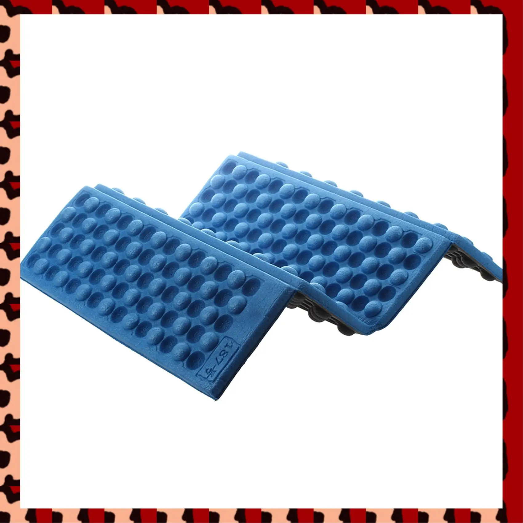A72P 3X Personalized Folding Foam Waterproof Seat Pad Chair Cushion (Blue)
