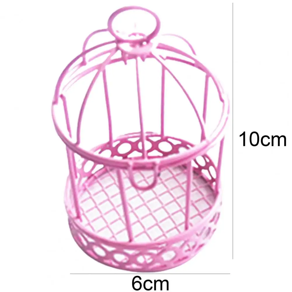 Decorative Bird Cage Iron Wedding Garden Decor Candle Box Metal Retro Style Candy Color Hollow Candy Gift Boxes for Party