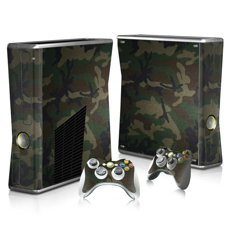 Camo designs Best selling game Skin Sticker for Xbox 360 Slim Console and Controllers Decal Skin Sticker