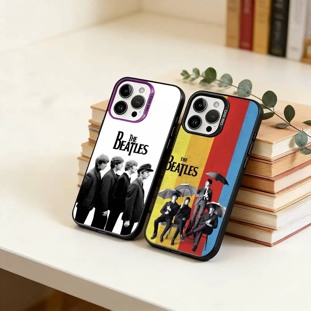 

Band B-The Beatles Phone Case For iPhone 17,16,15,14,13,12,11 Plus,Pro Max,XS,Colored Silver Plated Inside Cover