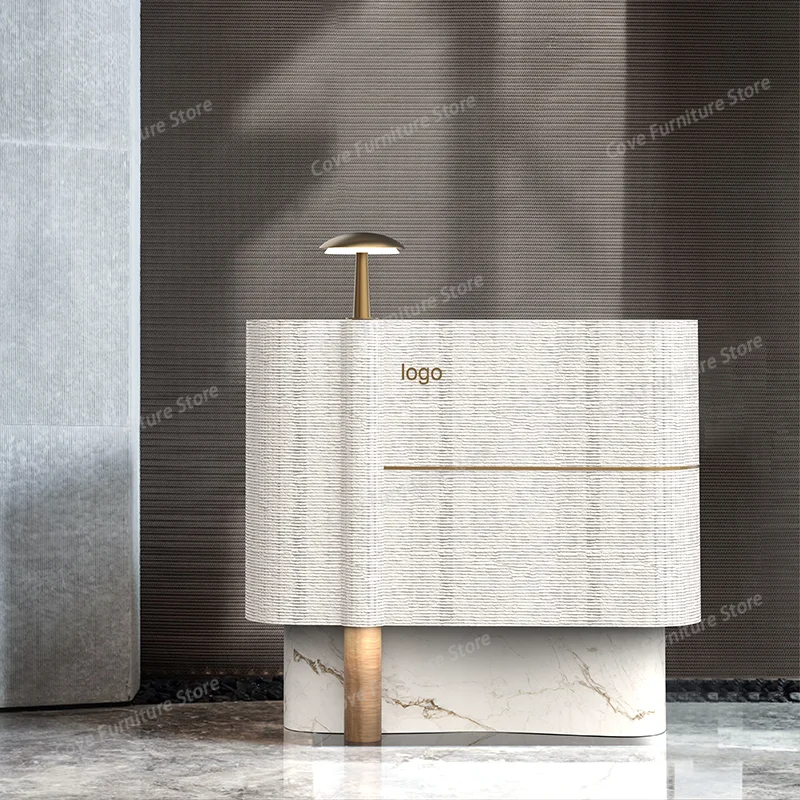 

Luxury Commericial Reception Desks Design Light Luxury Modern Quality Reception Desks Front Desk White Bureau Office Furniture