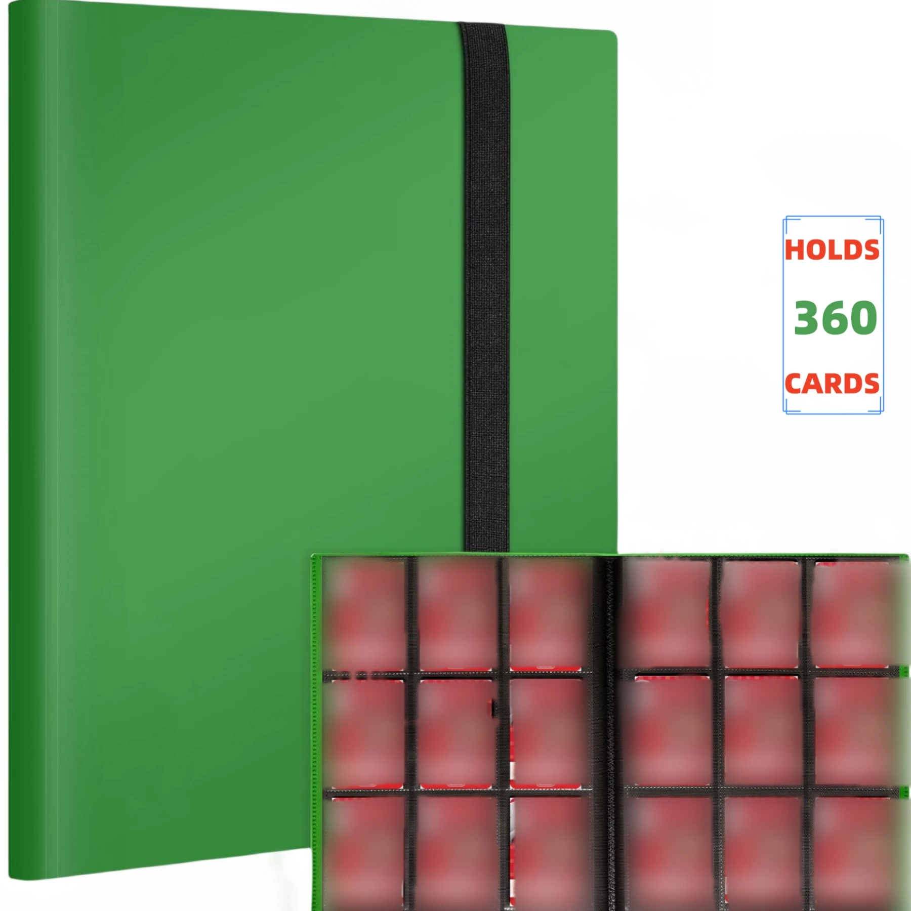 Albummap met 9 vakken voor ruilkaarten - 360-zakbinder met zijlader voor gamekaarten en sportkaarten
