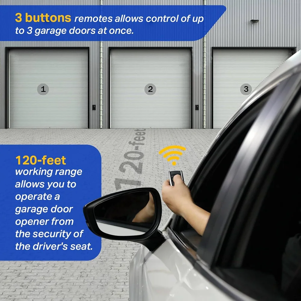 Dual Frequency Garage Door Remote for O3T-BX O3T-A,Overhead Door Garage Door Opener Remote for IntelliCode/CodeDodger&A78P