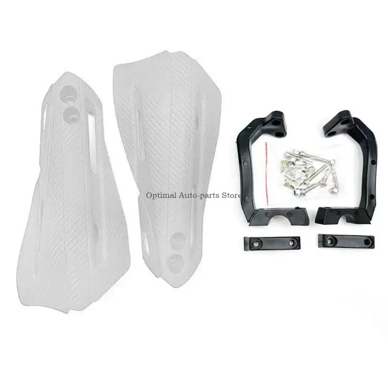 Universal ABS Motorcycle Hand Guards Set for Unpaved Bikes & Street Bikes with Quick Installation & Wind