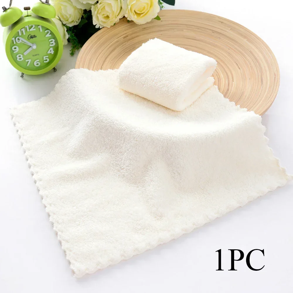 Coral Velvet Face Towel Microfiber Absorbent High-density Square Hand Towel Cleaning Wipes Quick Dry Clean Handkerchief Supplies