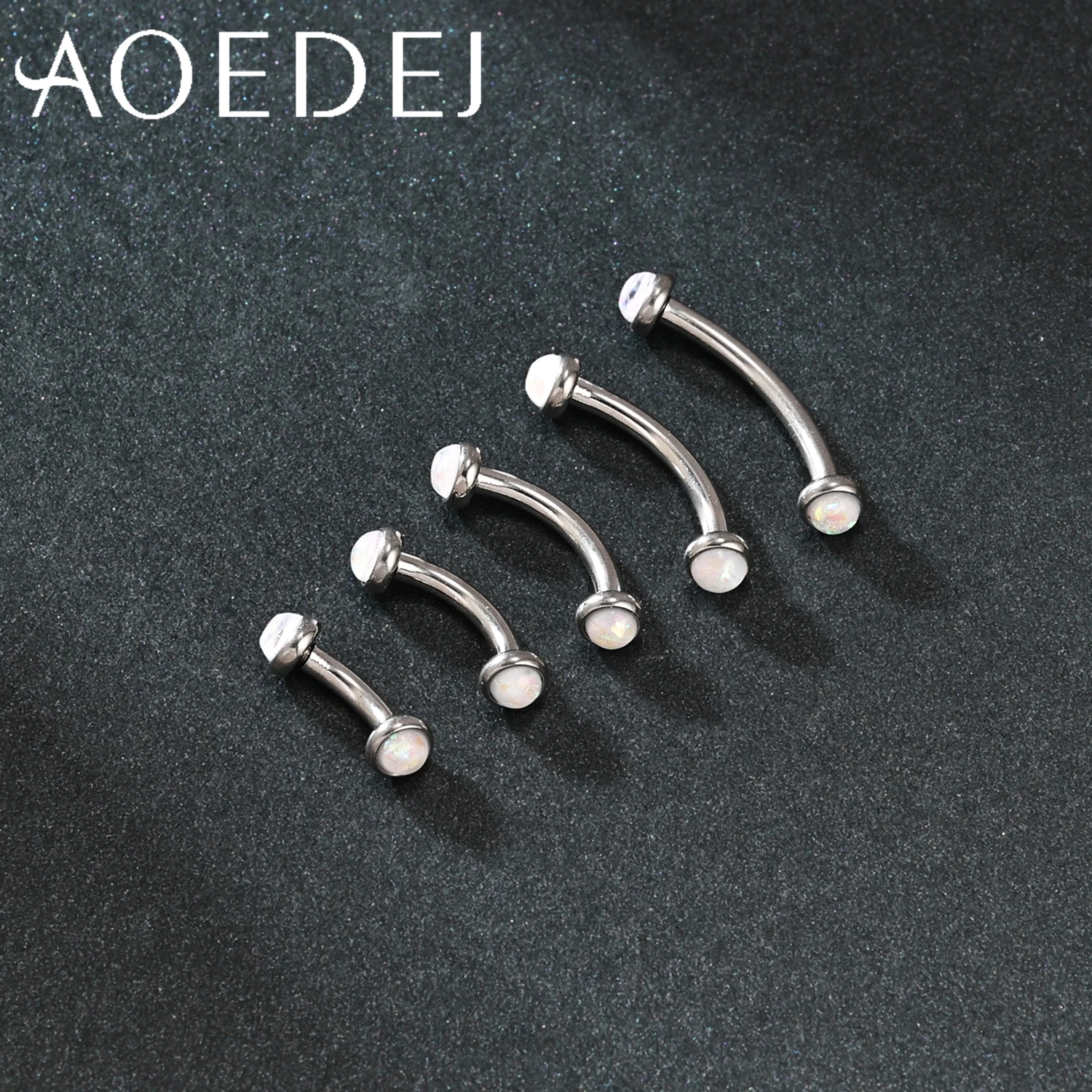 AOEDEJ 1 PC Internal Thread 14/16/18G Stainless Steel Belly Button Ring CZ Crystal Navel Rings Helix Cartilage Eyebrow Piercing