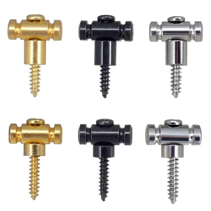 2Pcs Guitar Roller String Trees Retainer With Screws For Electric Guitars Parts Silvery/Black/Gold Guitar Guide Fit Telecaster