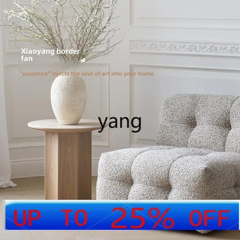 

yjQ log size round coffee table combination small apartment designer small round table