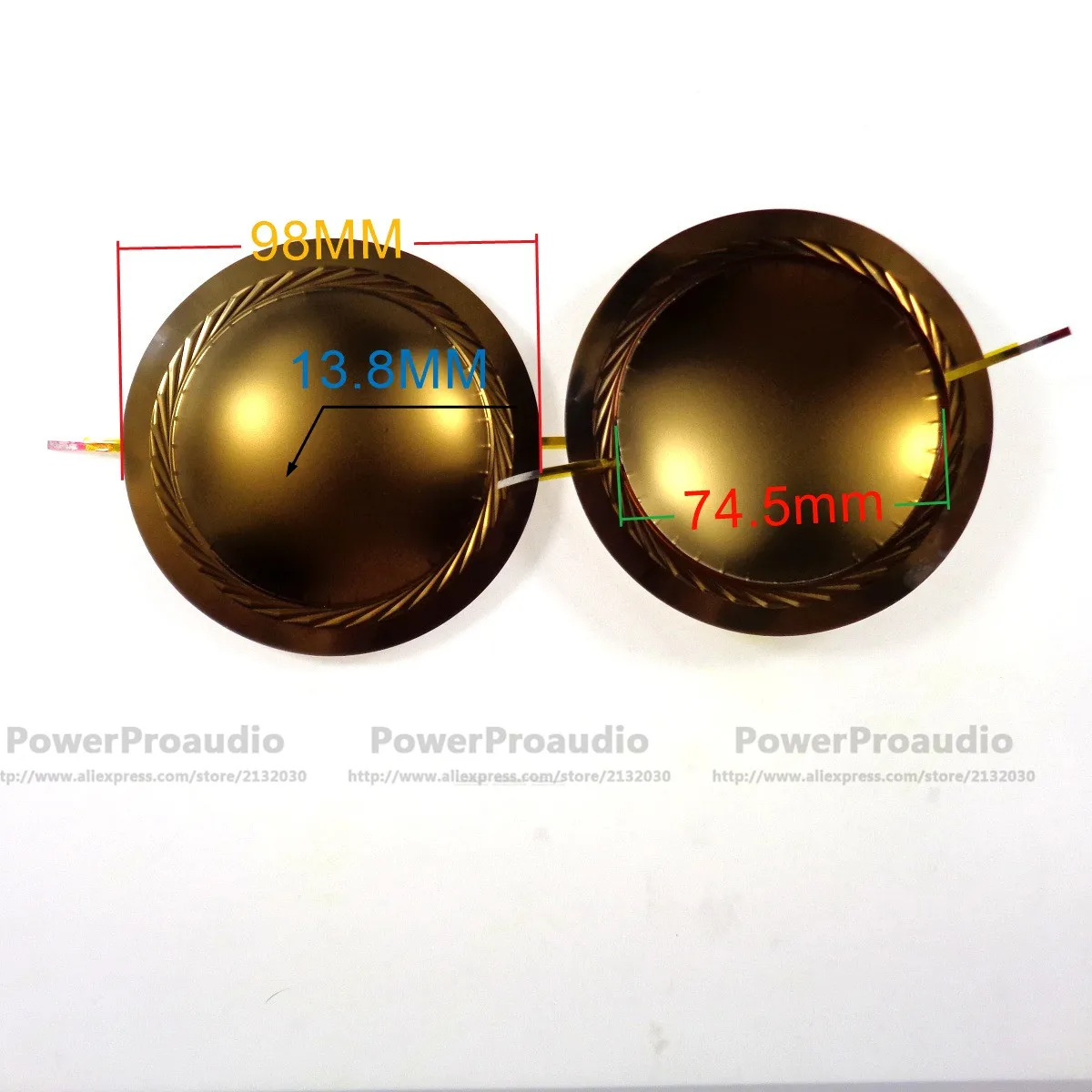 75 Core Tweeter Speaker Flat Wire Voice Coil Titanium Film 8ohm 74.5mm Treble Speaker Round Wire Diaphragm For Stage Audio