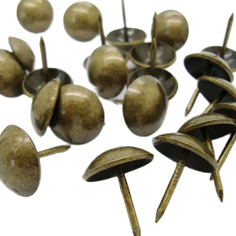 50Pcs/lot Thumbtack Wine Case Box Sofa Decorative Tack Stud Pushpin Doornail Hardware Antique Bronze Upholstery Thicken Nail