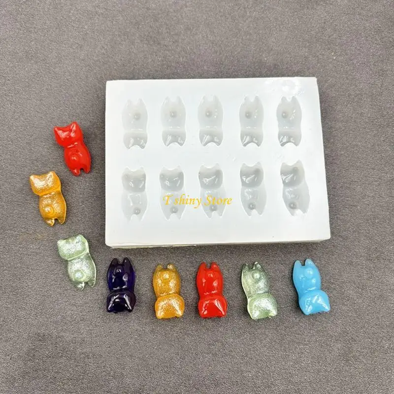 

N58F силиконовая форма, маленькие лежащие кошки, формы для рукоделия, подходят для дизайна ювелирных изделий, подходят для