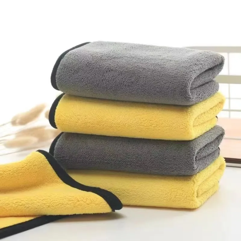 1/5/10/15PCS Thicken Car Wash Microfiber Towel 30x30/40/60CM Soft Car Cleaning Drying Cloth Hemming Car Care Cloth