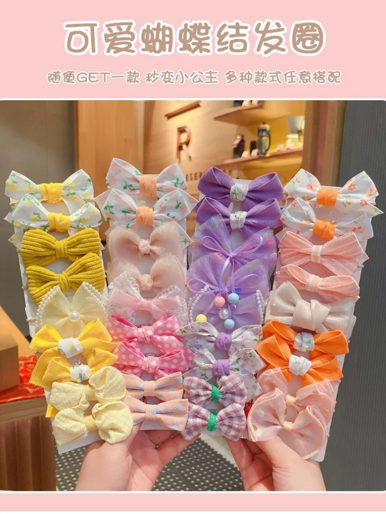 10 Stück Haarschmuck Mädchen Scrunchies Ästhetische Lacos De Cabelo Infantil Bands Kinder Bandeaux Elastiquec Stirnbänder Bänder Niedlich – Detail 1