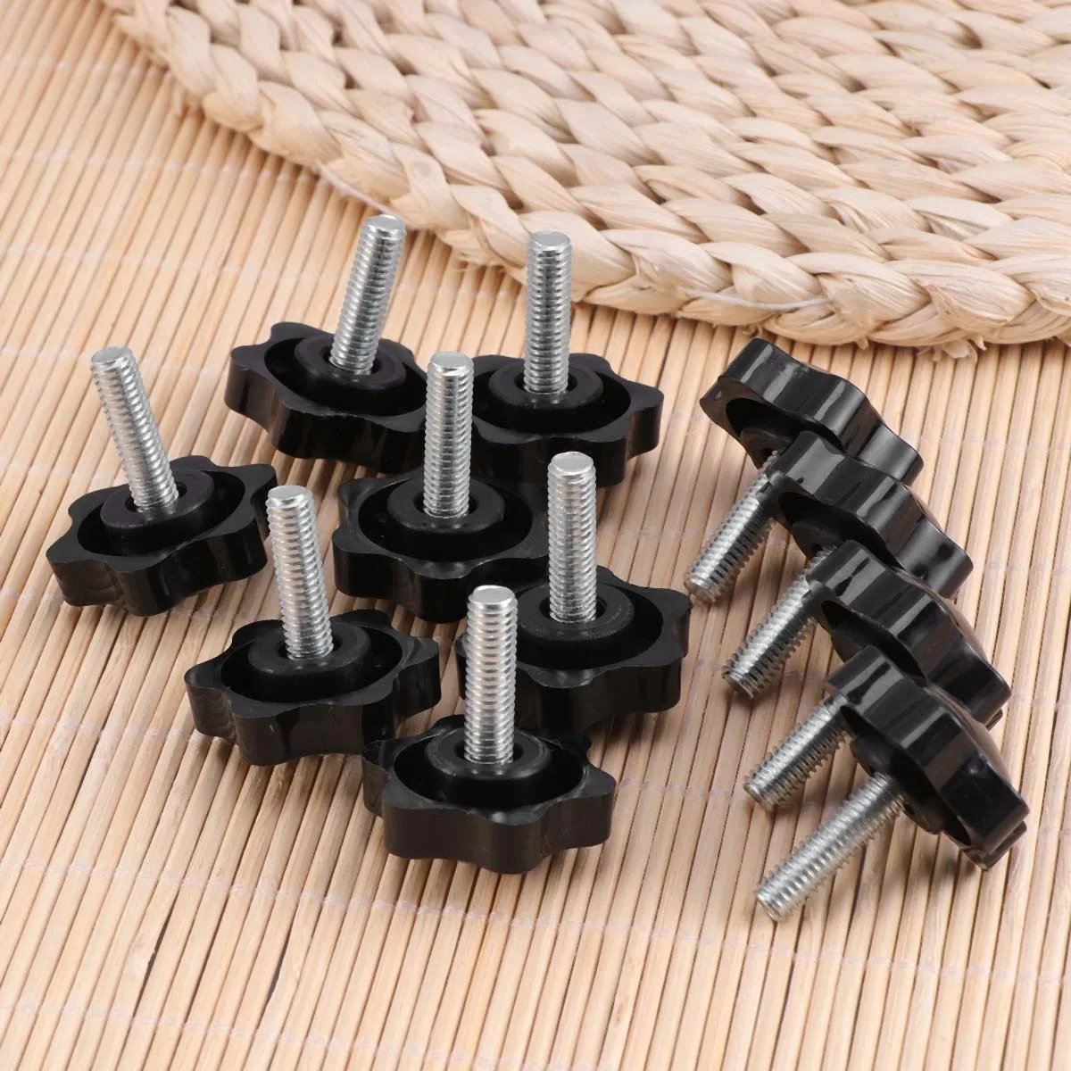 

20Pcs 32Mm Star Shape Plastic Knurled Grip Screw Clamping Fixing Knob For Cabinet Drawer Handle