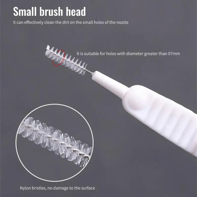 Shower Cleaning Brush Bathroom Micro Nylon Brush Nozzle Anti-blocking Small Brush Pore Gap Cleaning Tools Bathroom Accessories