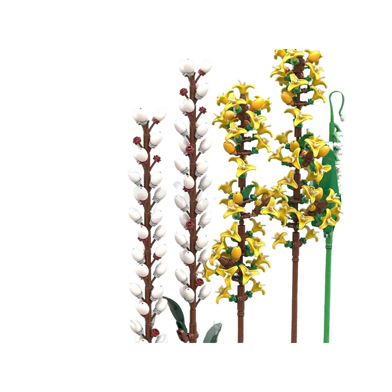 654pcs MOC Botanicals Spring Flowers Model Building Blocks Architecture Creative Idea Education Kids Christmas Gifts Toys Brick