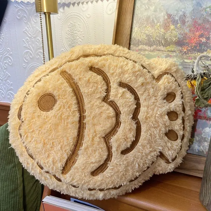 Kawaii Snapper Fish Plush Pillow Cartoon Taiyaki Animal Plushie Stuffed Back Support Cushion Home Decor Office Sleeping Pillows