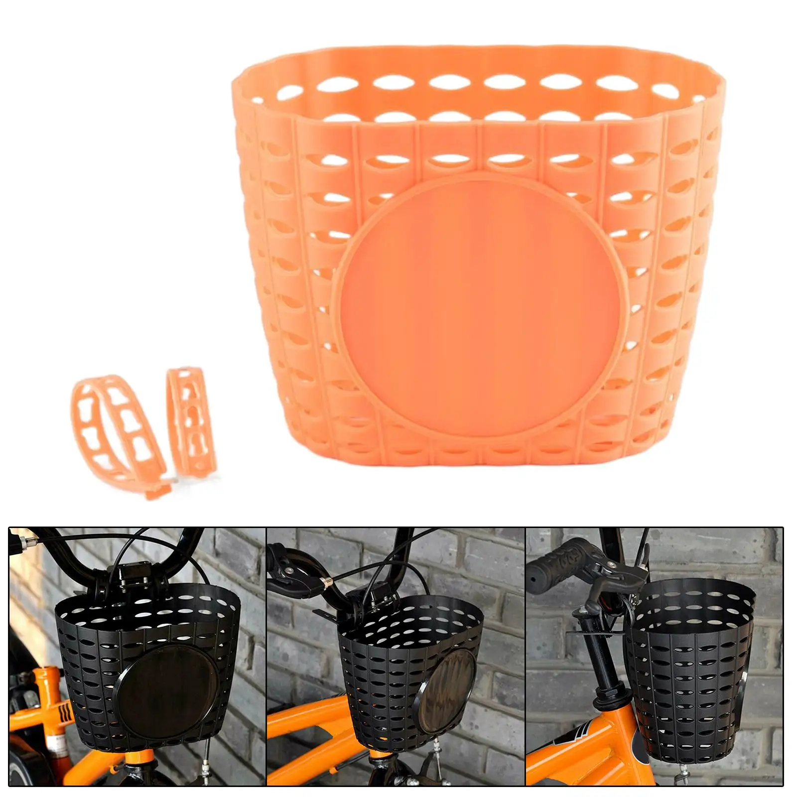 Bicycle Basket Hollow Children Bike Tricycle Scooter Storage Front Handlebar Plastic Carrier Cycling Kids Riding Shopping