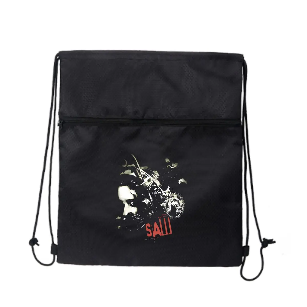 

Рюкзак на шнурке с тематическим дизайном фильма Saw, школьная спортивная сумка унисекс для спортзала
