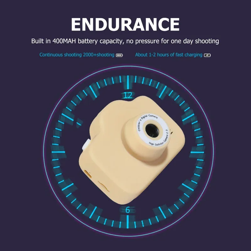 2026 Kinder Kamera Wasserdichte 1080P HD Kamera Video Spielzeug 2 Zoll Farbe Display Outdoor Kamera SLR Kamera Kind spielzeug + TF Speicher Karte