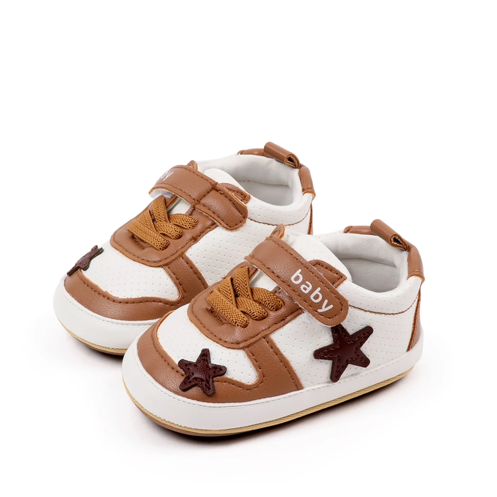 0-18months Baby boys girls Sneakers Contrast Color Sequins Shoelace Soft Sole Non-Slip Shoes
