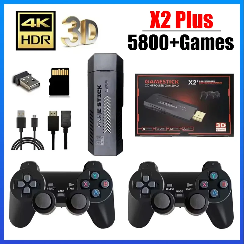 X2 Plus 256G  Handheld Game Console – 4K Ultra HD Screen, 50,000+ Retro Games, Wireless HDMI TV Out, 50+ Emulators
