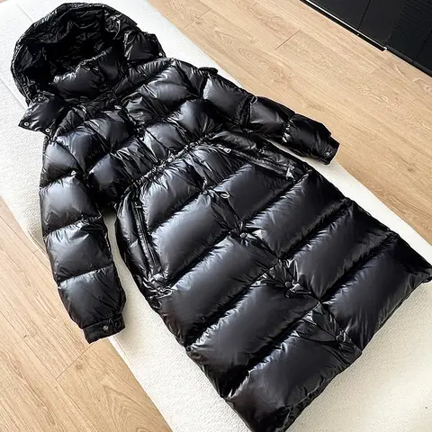 긴 여성 겨울 다운 재킷 슬림 허리 90 화이트 오리 럭셔리 코트 2024 방풍 방수 두꺼운 따뜻한 새 겉옷
