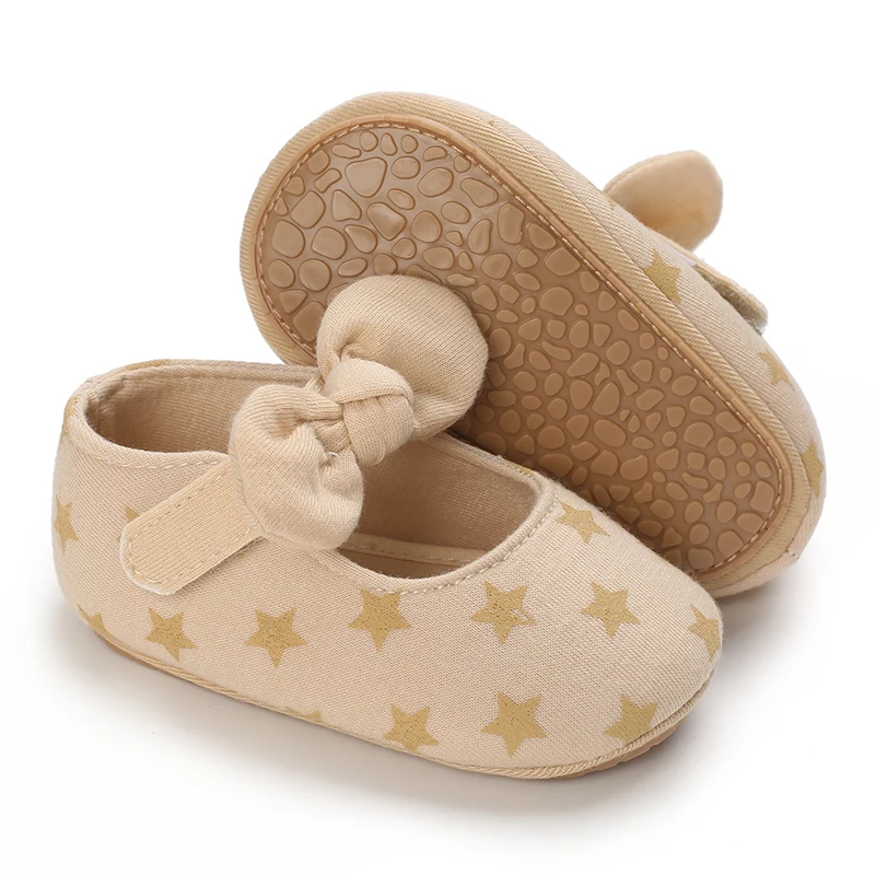 Cute casual bow princess shoes for spring and summer, comfortable and breathable walking shoes for baby girls
