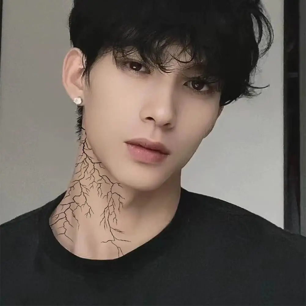 

19 * 12cm Vascular Tattoo Stickers Waterproof Disposable Alternative Cracked Tattoo Tattoo Dark Lines Sticker Patches Minim Y3A8