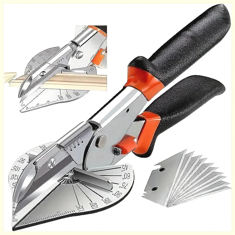 

45-135 Degree Adjustable Miter Cutter – Multi-Angle Scissors for Plastic, PVC, Molding Trim, Wall Panels