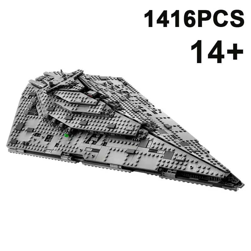 

1416 шт., первый заказ, звездный разрушитель, космический корабль, строительные блоки, звездный истребитель, сборные кирпичи, игрушка в подарок для взрослых и детей