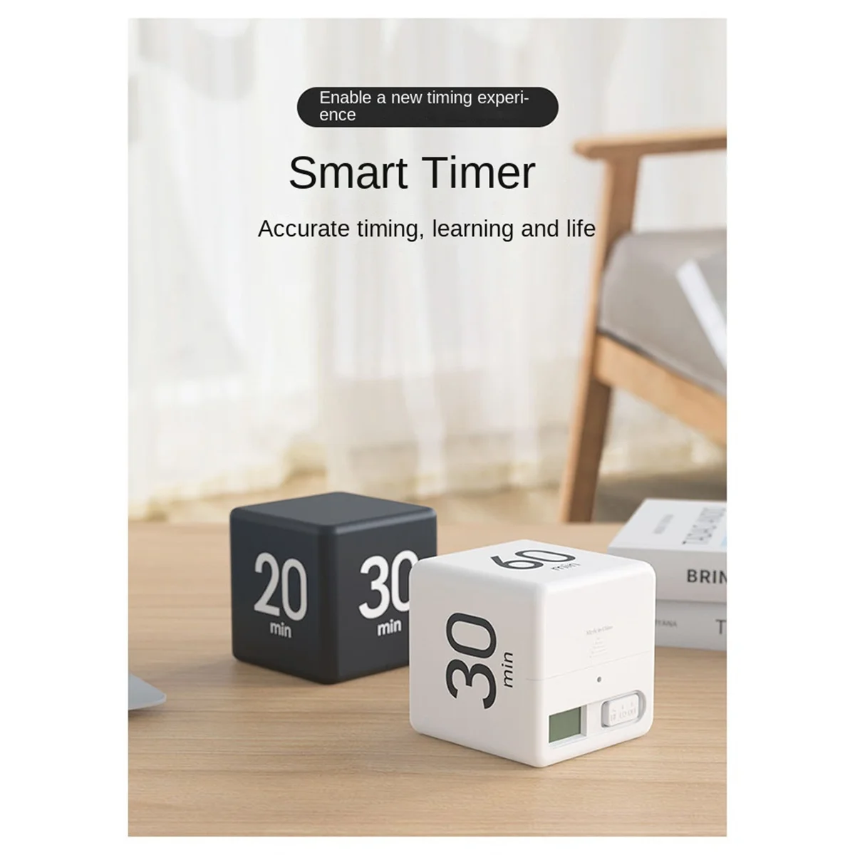Smart Time Study Time Cooking Countdown Reminder Mini Kitchen Alarm Clock Self-Discipline Time Management Time,
