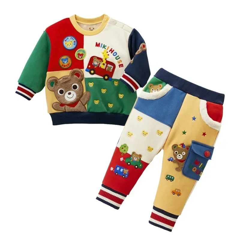 Kids Sweatshirt  Boys  Long Sleeved Hoodie  Cartoon  Sweatshirts Cute Pullover Hoodies +pants  Baby Boy Clothes Pant Sets