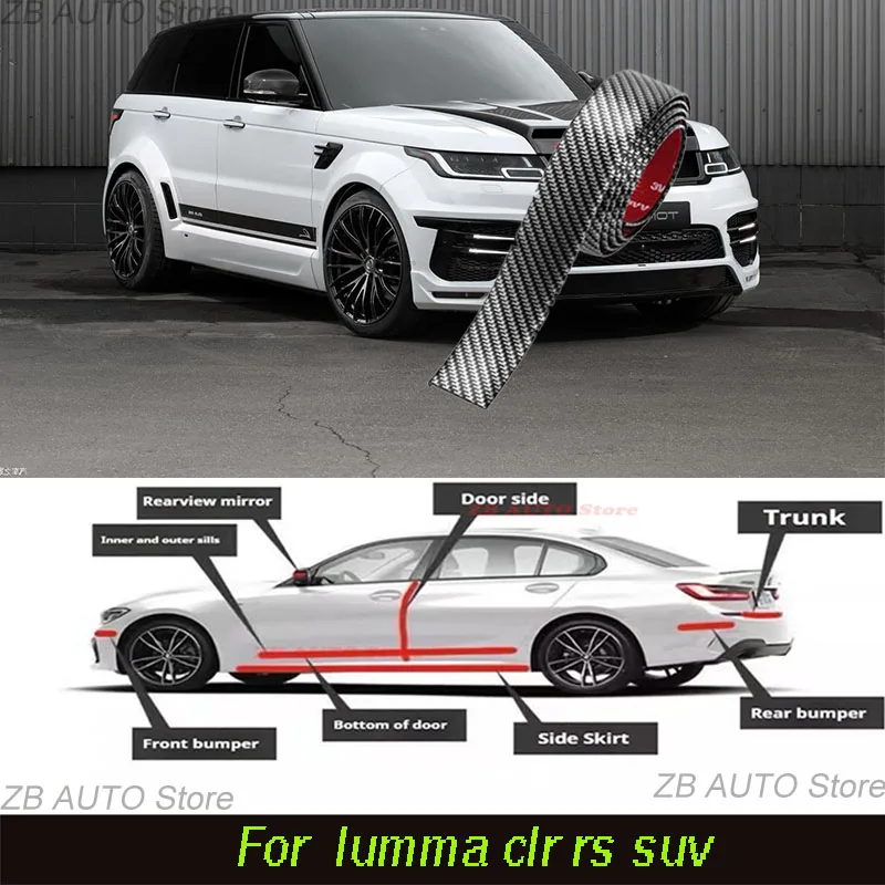 

For Lumma Clr Rs Suv Strong adhesive bumper strip, front and rear lip side skirts, collision and scratch resistant suitable