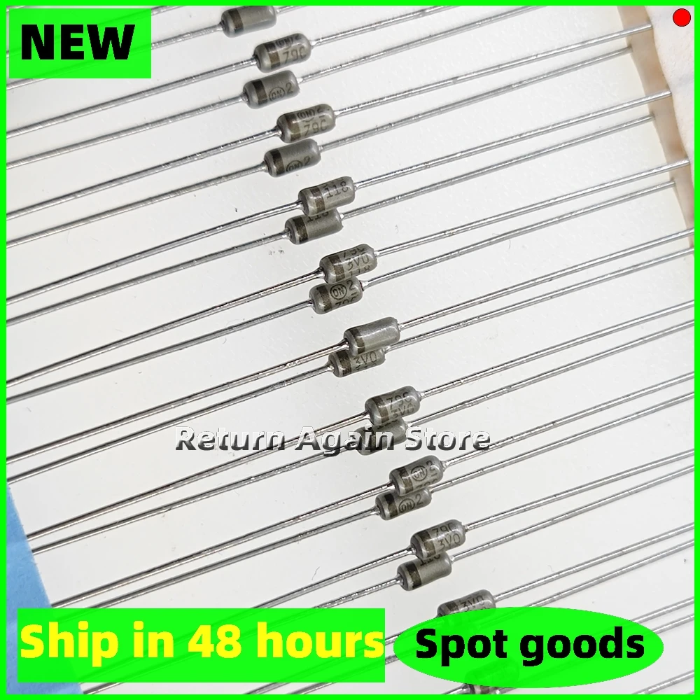 10PCS/LOT BZX79C3V0 Silver appearance, brand new and original 0.5W3V BZX79C3V0RL Direct insertion voltage regulator diode