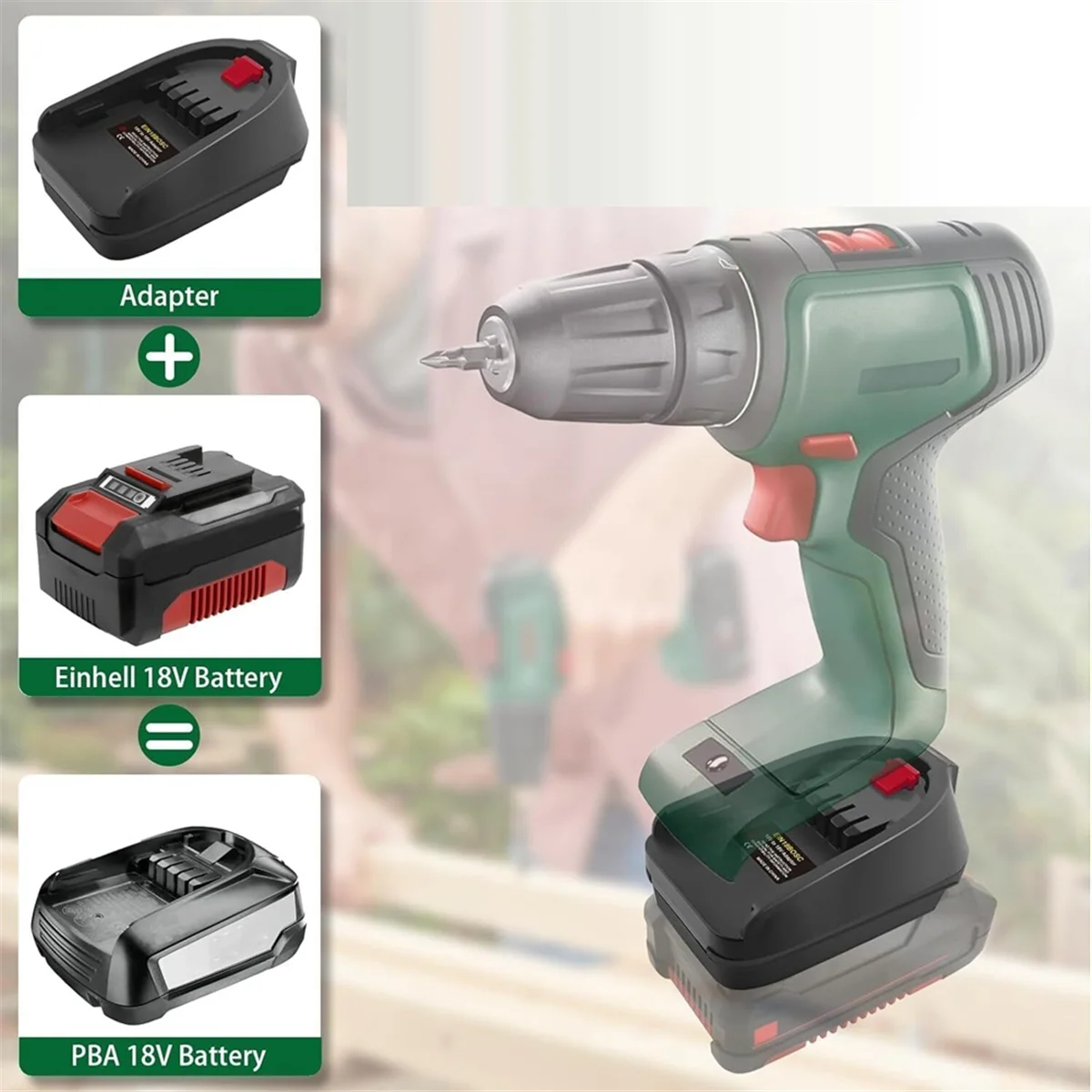 

AA25 Battery Adapter for 18V Li-Ion Battery Converter to for 18V PBA Lithium Battery Power Tools Drill