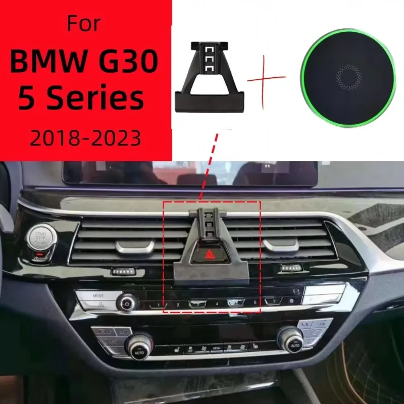 Magnetische Auto-Handyhalterung für BMW 5er Serie 525i 530i G30 2018 - 2023 15W Kabellose Ladehalterung MagSafe-Halterung
