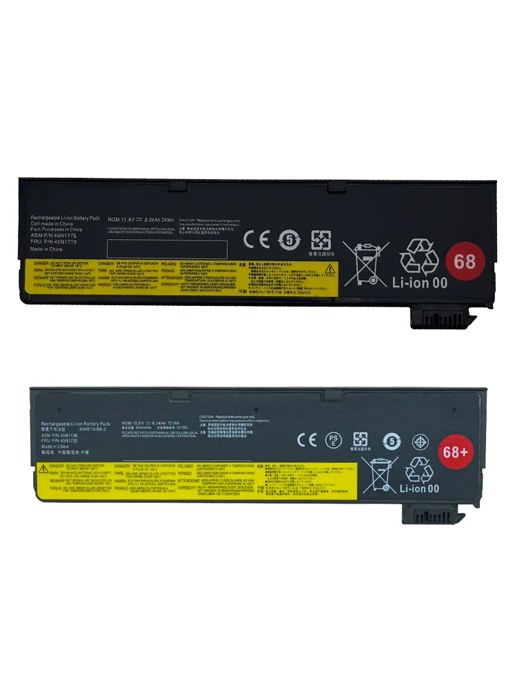 Batterie d'ordinateur portable 68 + 45N1136, pour Lenovo Thinkpad X270 X260 X240 X240S X250 T450 T470P T440S K2450 W550S 45N1738