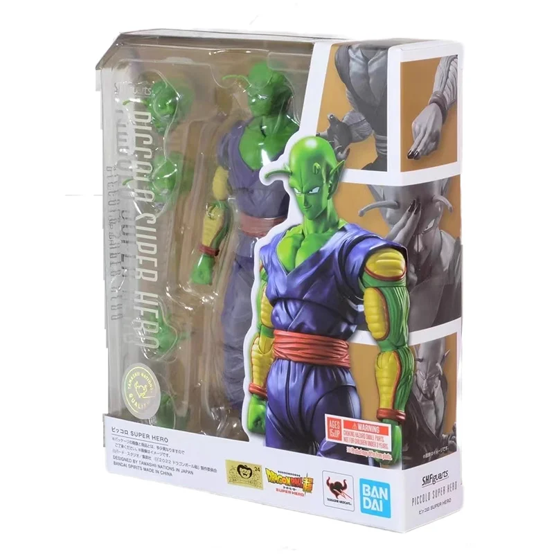 Original Genuine S.H.Figuarts SHF DRAGON BALL SUPER Super Hero Piccolo Bandai Anime Model Toys Action Figure Gifts Collectible