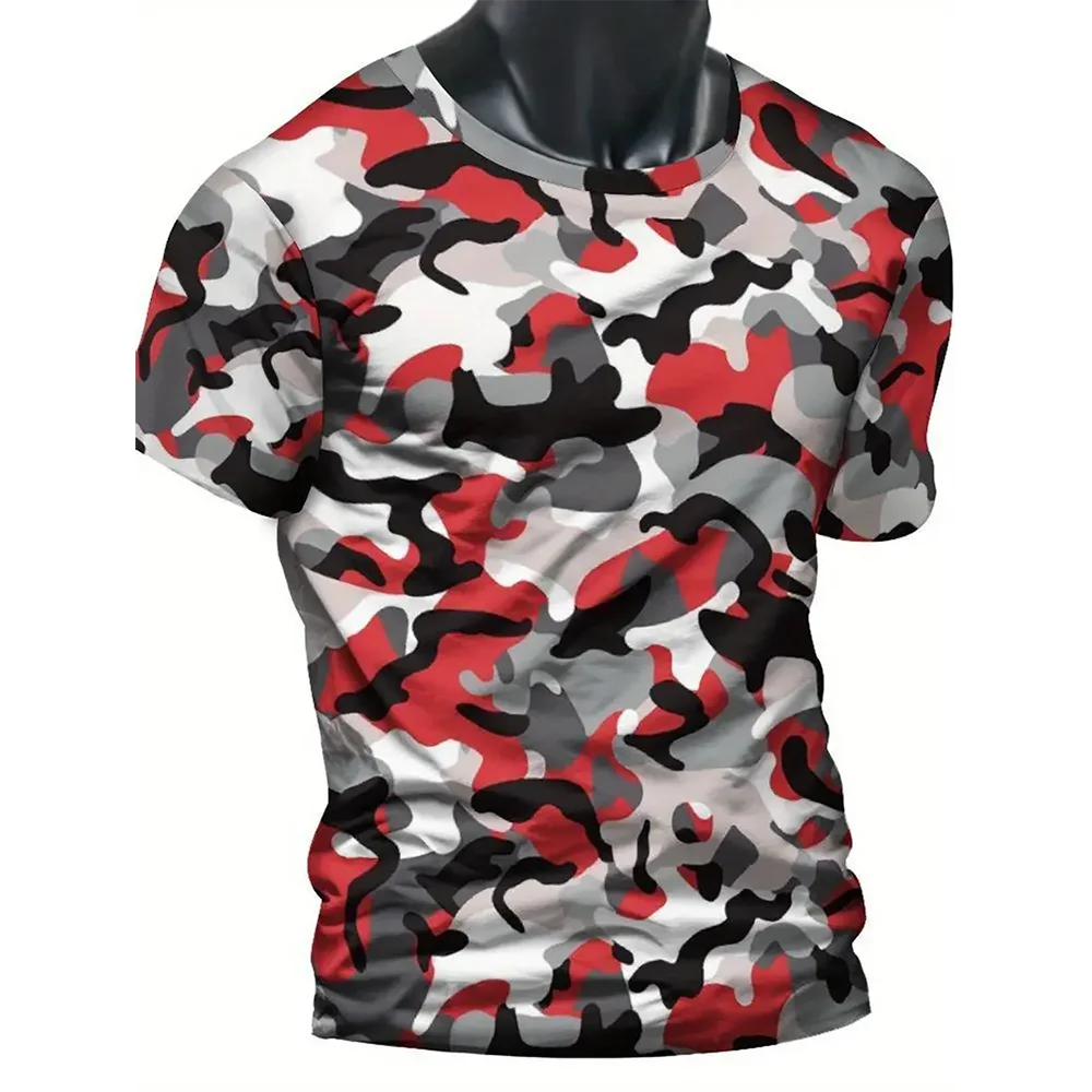 Men\'s Camouflage Sports T-Shirt Comfortable And Stylish Graphic Teefor Outdoor Fitness Activities Fashion Casual Male Clothing