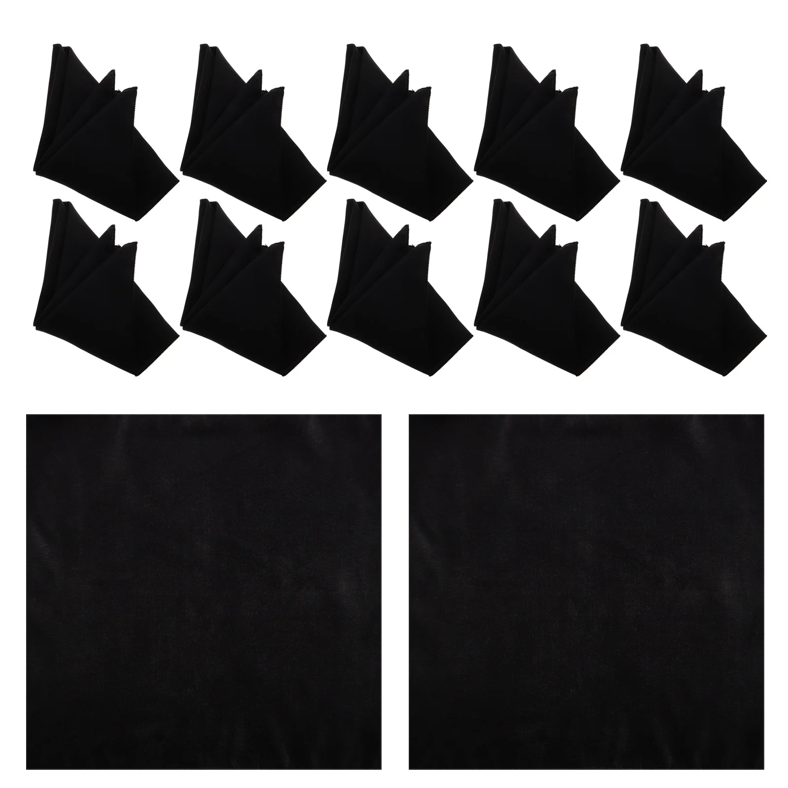 

12Pcs Dinner Table Napkin Black Reusable Cloth Napkins for Wedding Party Hotel Restaurant Fabric Serviettes Kitchen Cloth