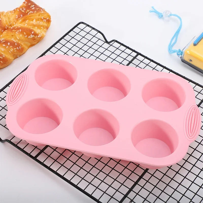 Pink Nonstick Silicone Bakeware Set, Cake Pan, Pastry, Muffin, Cupcake, Bread Molds, Baking Tools