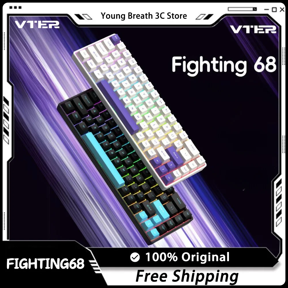 Feker Fighting68 Magnetic Switch Mechanical Keyboard 8K Wired 8000Hz Gaming Keyboard Valorant Gamer PC Customized Accessories