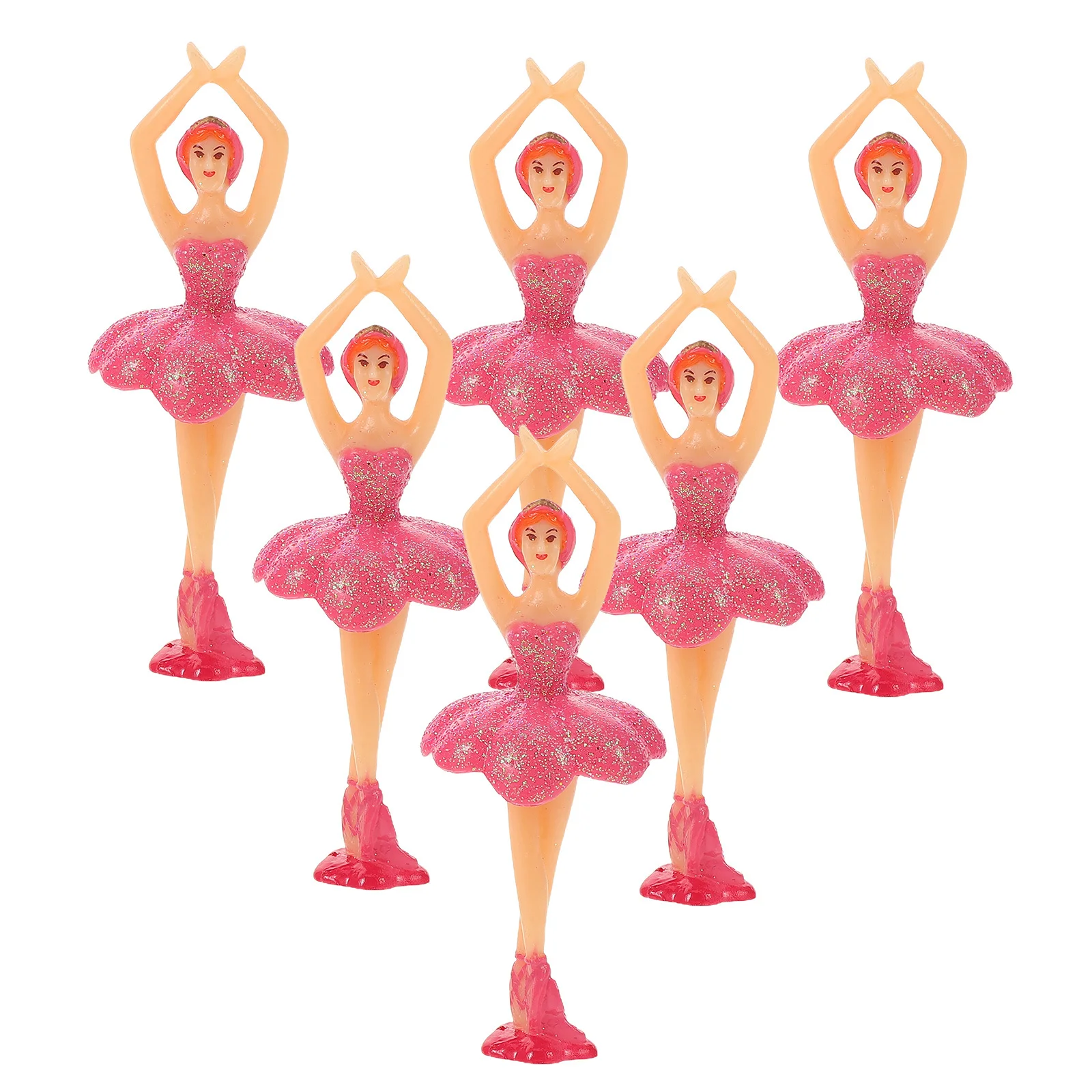 

6pcs Ballerina Music Box Handpainted Ballet Dancer Decorative Musical Figure For Birthday Party Cake Topper Jewelry Box