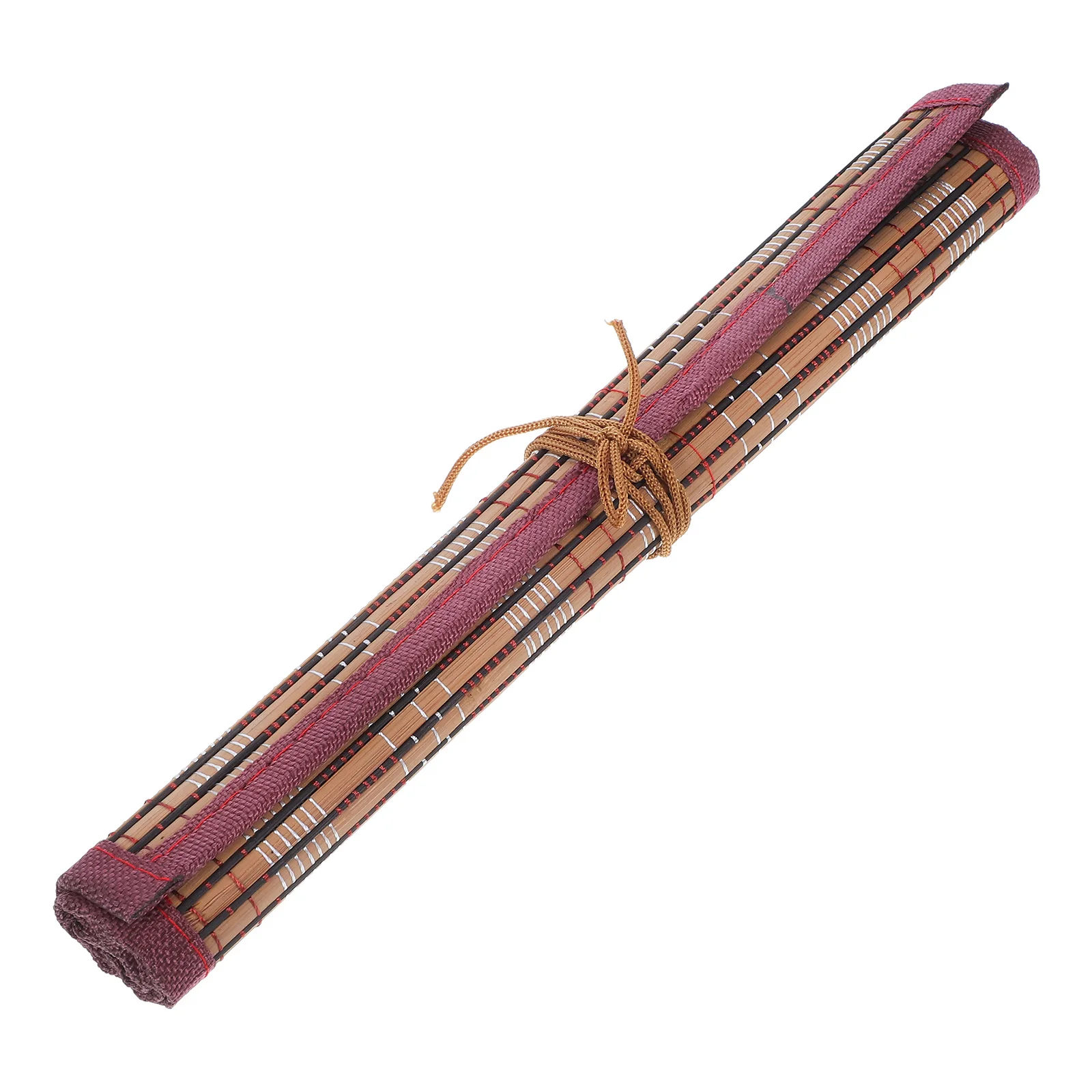 

Bamboo Roll-Up Canvas Brush Holder Case for Artists Watercolor Pencils Organizer Portable Calligraphy Pen Storage Art Tool Bag