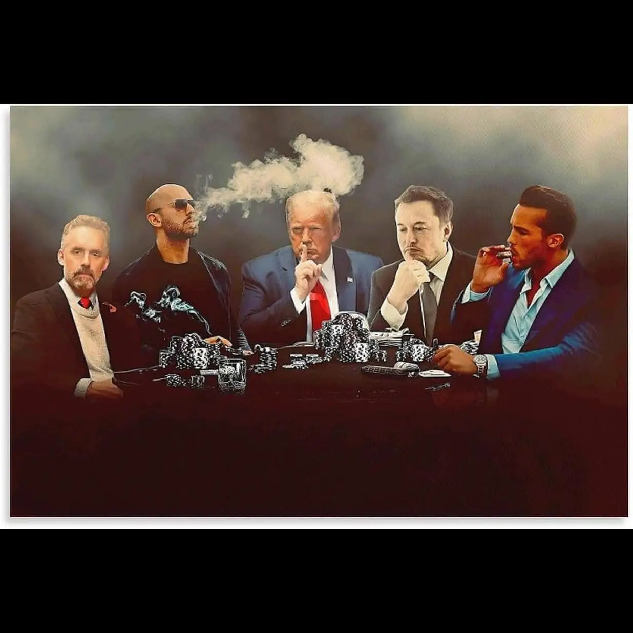 Motivational Canvas Art Posters Andrew Tate Donald Trump Tristan Tate Jordan Peterson Elon Musk Modern Wall Decor for Bedroom