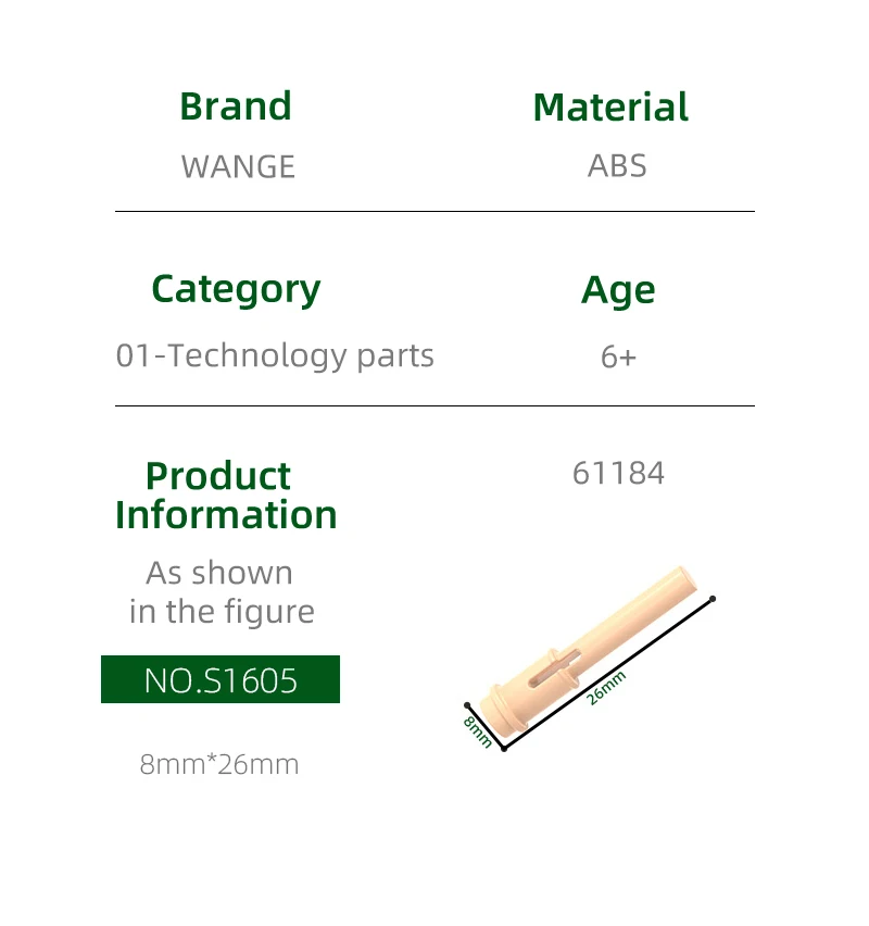 دبوس بدون كتلة بناء بارونيت ، إكسسوارات تقنية ، متوافقة مع الطوب ، لعبة أطفال تصنعها بنفسك ، من من من من من من من من من من قطعة واحدة #4
