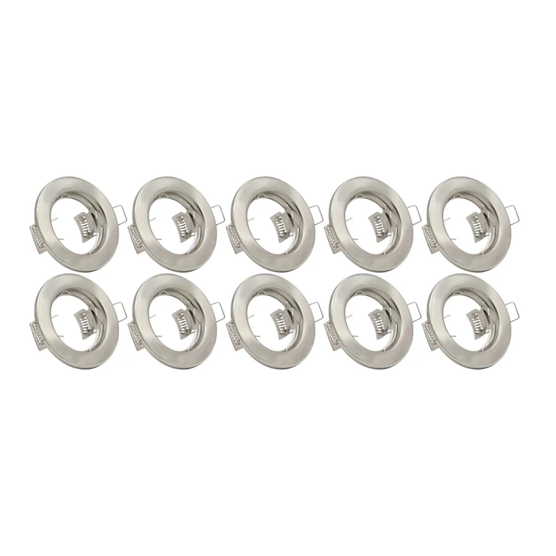 

【Favorite!】MR16 GU10 For Ceiling Spotlight Mounting Frame LED Recessed For Ceiling Light Round Satin Spotlight Fittings Downligh