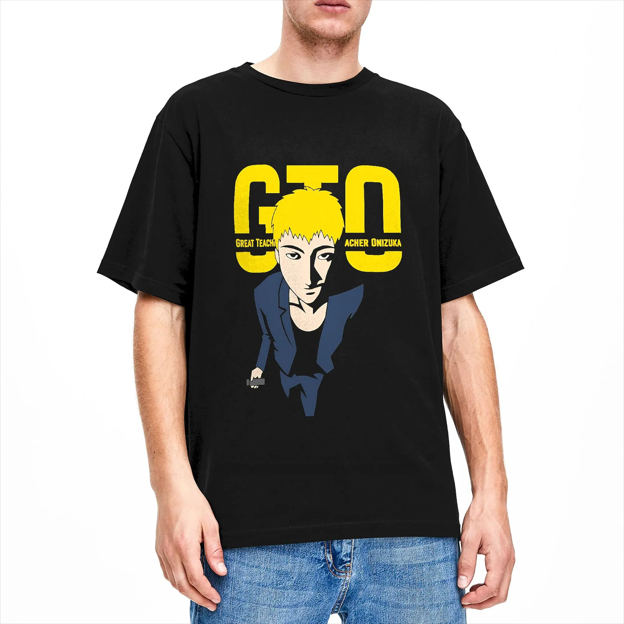 GTO Anime Great Teacher Onizuka  T-Shirt Couple  Vintage T Shirts Summer Round Neck Harajuku Tee Shirt Casual Oversize Tops