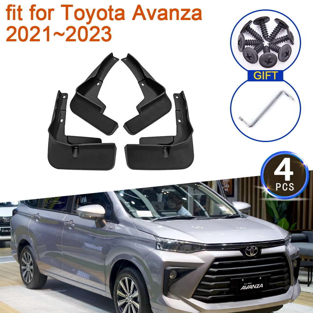 

4x Mudguards for Toyota Avanza Veloz W100 W150 2021~2023 2022 Accessories Mud Flap Fender Flares Splash Mudflap Auto Front Grand